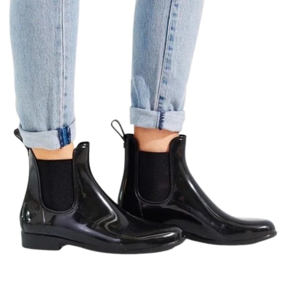Sam Edelman Glossy Tinsley Rain Boots Ankle - Black - 9 - Picture 1 of 11